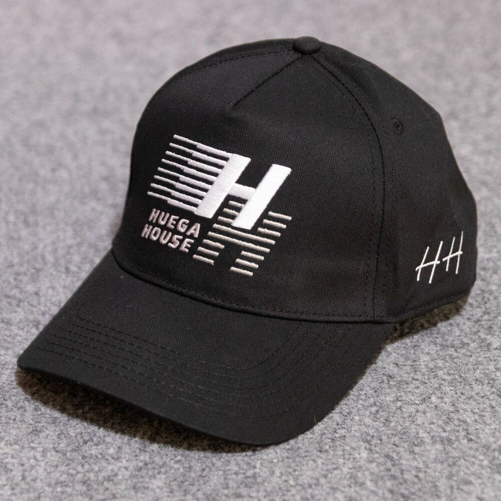 Huega House Legacy Hat Black White Embroidered Snapback Cap Adult Adjustable